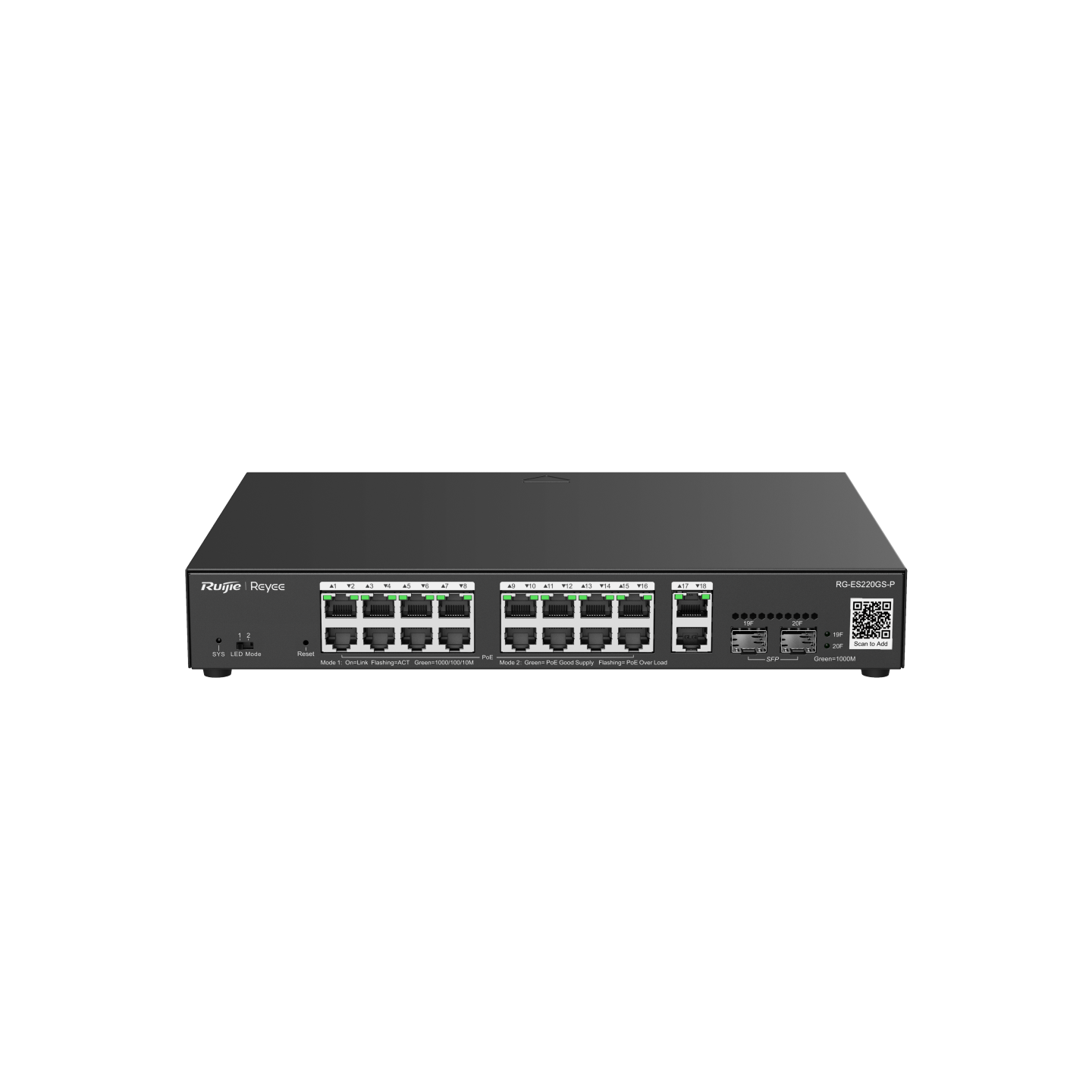 20-Port Gigabit Smart Cloud Managed PoE Switch